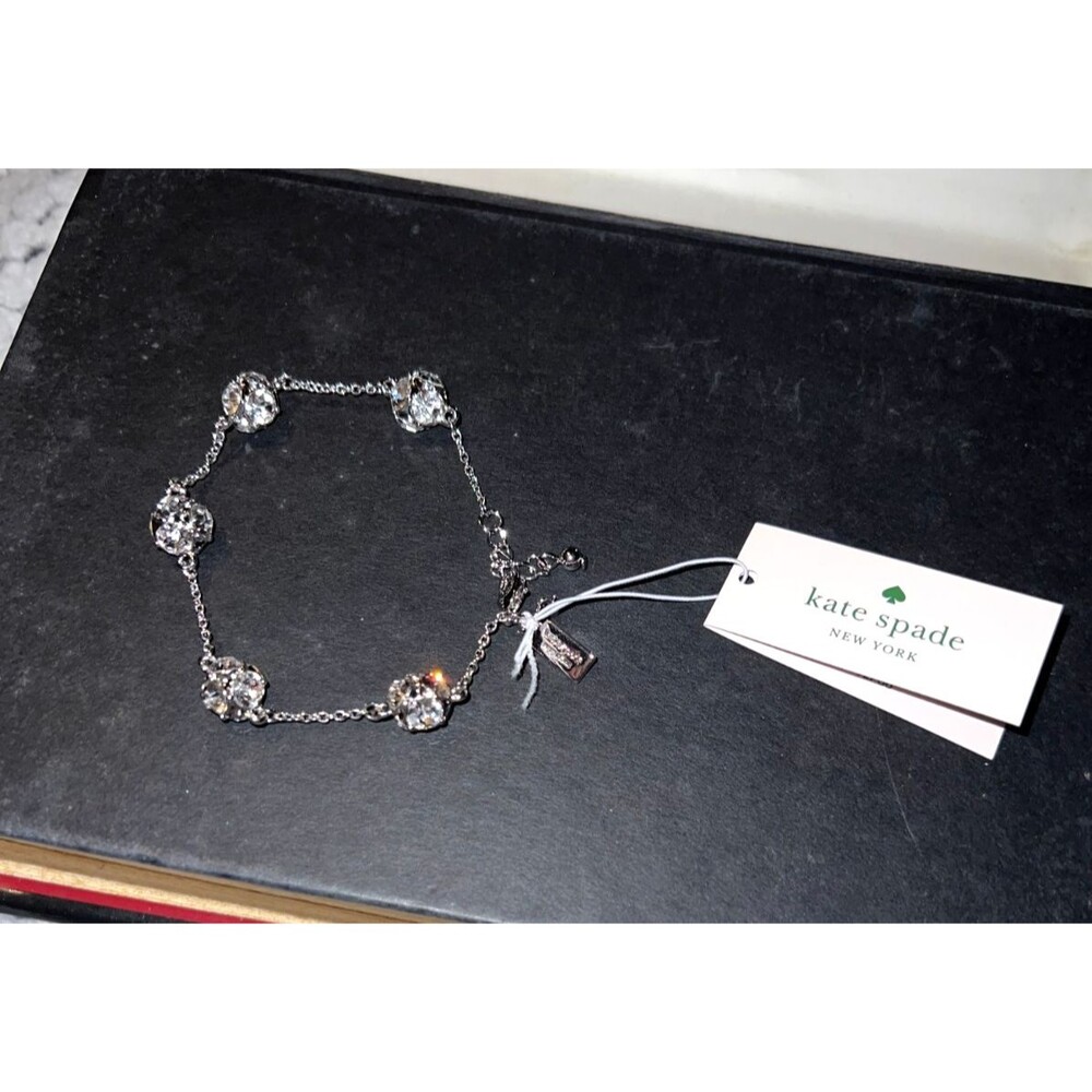 BRAND NEW Kate Spade Lady Marmalade Bracelet Clear/Silver Color No Dustbag